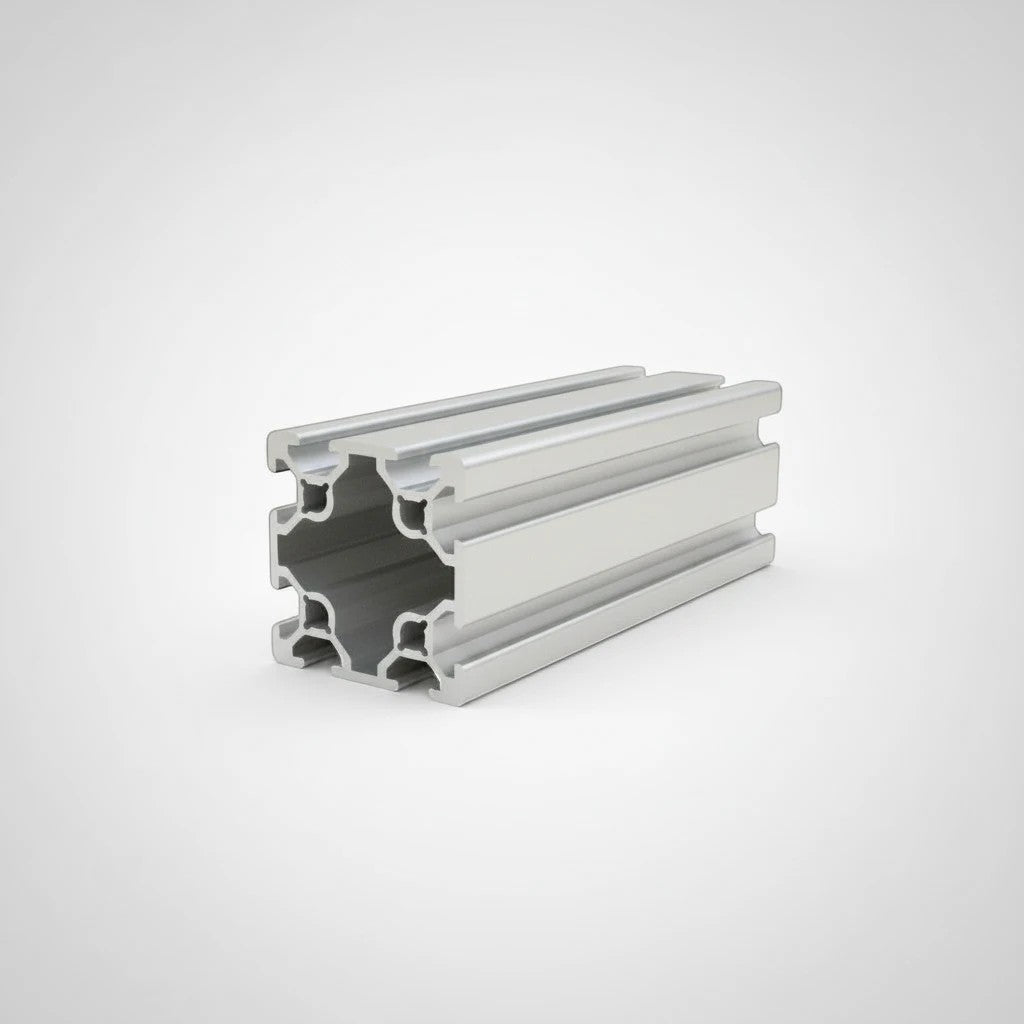 DIY AUTOMATIONS T-4040D silver aluminum extrusion profile with T-slot design for industrial and DIY construction.