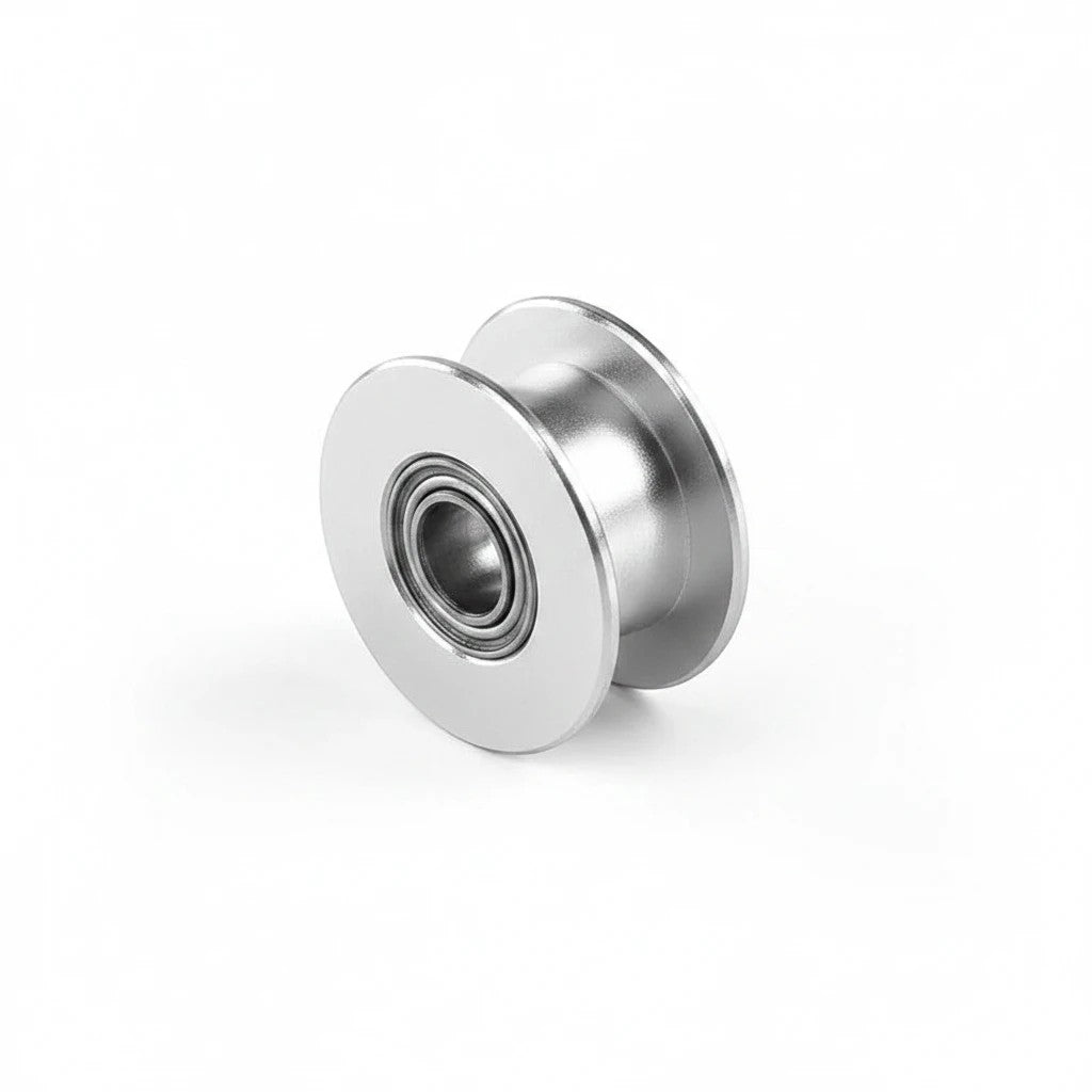 DIY AUTOMATIONS silver aluminum 20T idler pulley with bearing for 6mm GT2 timing belts in 3D printers
