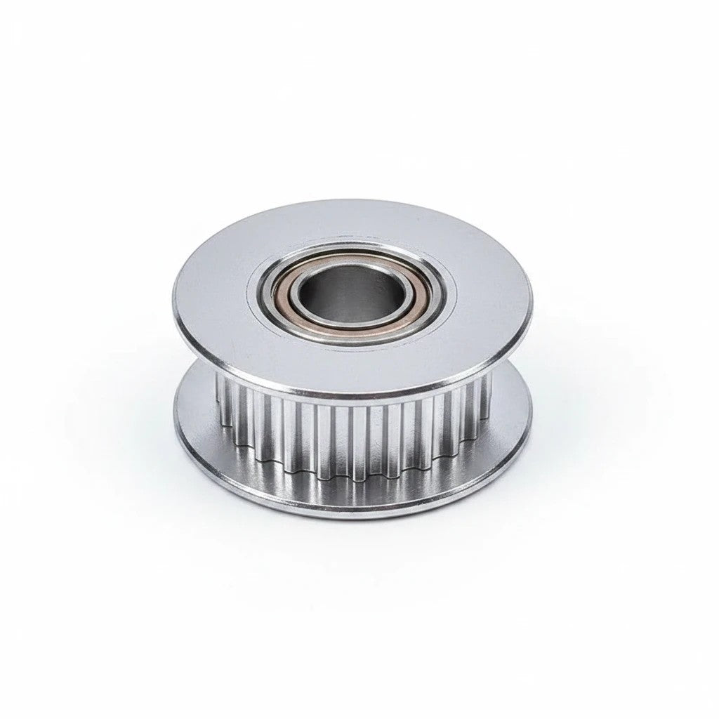 DIY AUTOMATIONS silver aluminum 20-tooth idler pulley with integrated bearing for 6mm GT2 3D printer timing belts