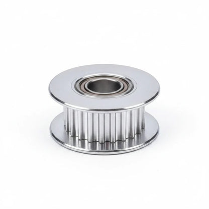 DIY AUTOMATIONS 20-tooth silver aluminum idler pulley with integrated bearing for 3D printer GT2 belt systems