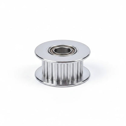 DIY AUTOMATIONS silver 20-tooth aluminum idler pulley for 6mm GT2 timing belts with integrated bearing
