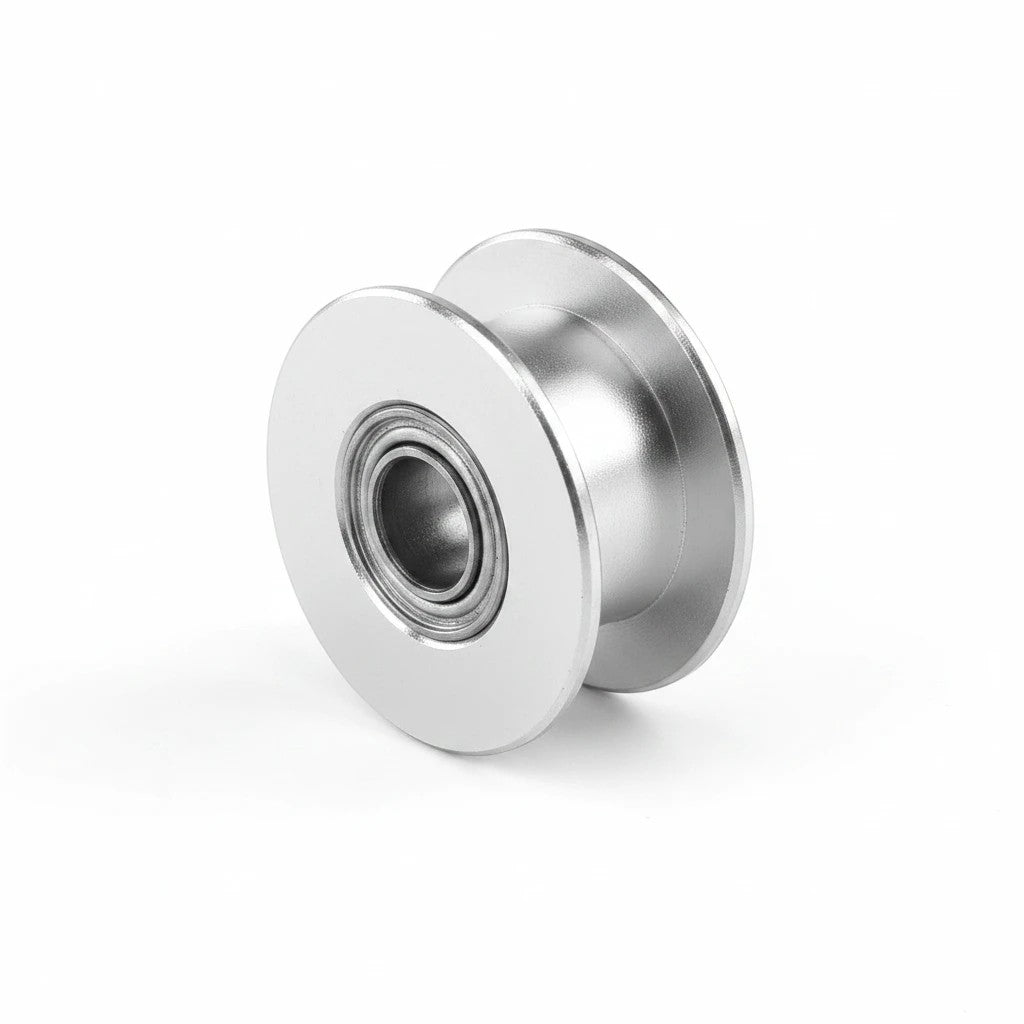 DIY AUTOMATIONS silver aluminum 20T idler pulley with bearing for 6mm GT2 timing belts on 3D printers