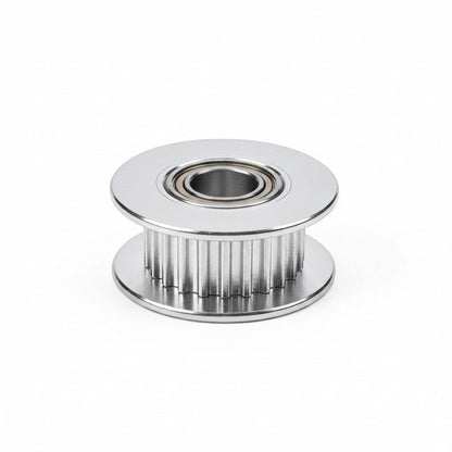 DIY AUTOMATIONS silver aluminum 20-tooth GT2 idler pulley with integrated bearing for 6mm timing belts