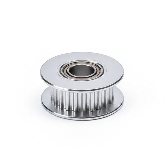 DIY AUTOMATIONS silver aluminum 20-tooth GT2 idler pulley with integrated bearing for 6mm timing belts