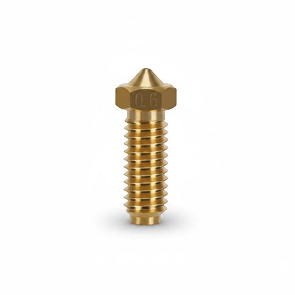DIY AUTOMATIONS 0.6mm brass Volcano 3D printer extruder nozzle for precise filament extrusion and thermal performance.
