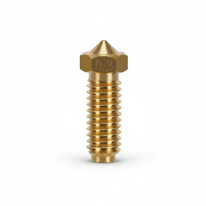DIY AUTOMATIONS 0.2mm precision brass Volcano 3D printer extruder nozzle with M6 thread for detailed printing.