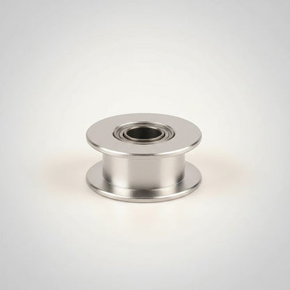 DIY AUTOMATIONSH aluminum idler pulley wheel with integrated bearing for 6mm GT2 belts, 16 teeth, 3mm bore, silver.