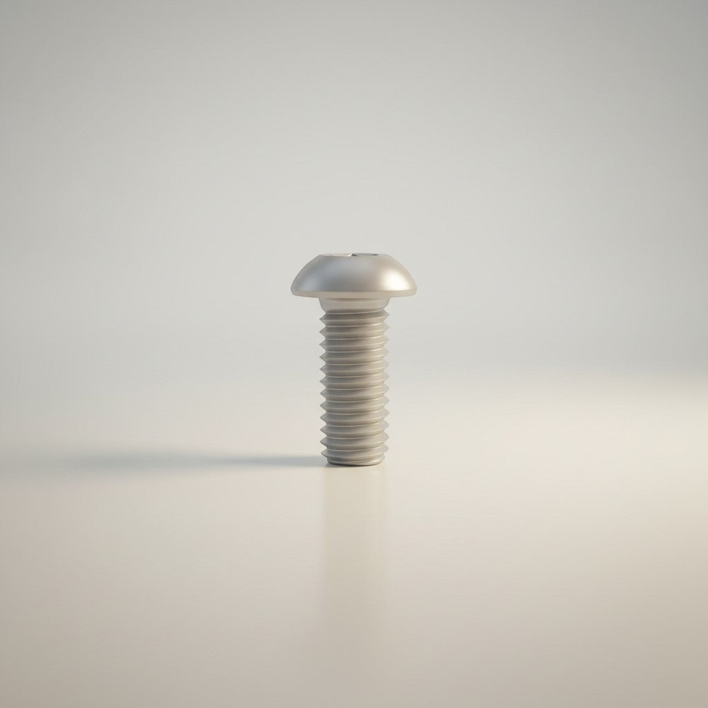 DIY AUTOMATIONSH silver M6x20mm stainless steel button head socket cap screw with hexagonal drive.