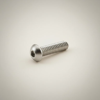 DIY AUTOMATIONSH M6x35mm silver stainless steel button head socket cap screw with internal hex drive.