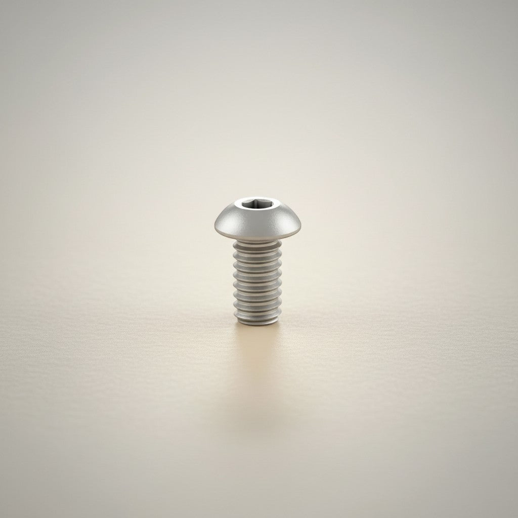 DIY AUTOMATIONSH M6x30mm silver stainless steel button head socket cap screw with hexagonal drive.