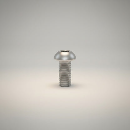 DIY AUTOMATIONSH M6x30mm silver stainless steel button head socket cap screw with hexagonal drive.