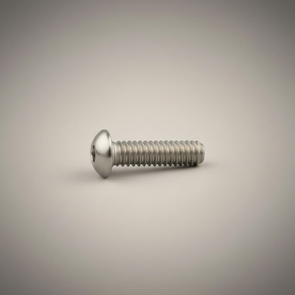 DIY AUTOMATIONSH M6x30mm silver stainless steel button head socket cap screw with hexagonal drive.