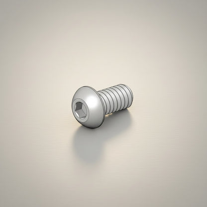 DIY AUTOMATIONSH M6x30mm silver stainless steel button head socket cap screw with hexagonal drive.