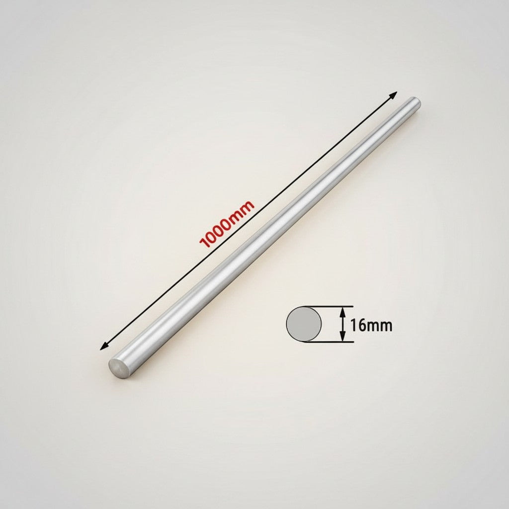 DIY AUTOMATIONSH 1000mm round metal rod, 16mm diameter, for DIY and automation projects.