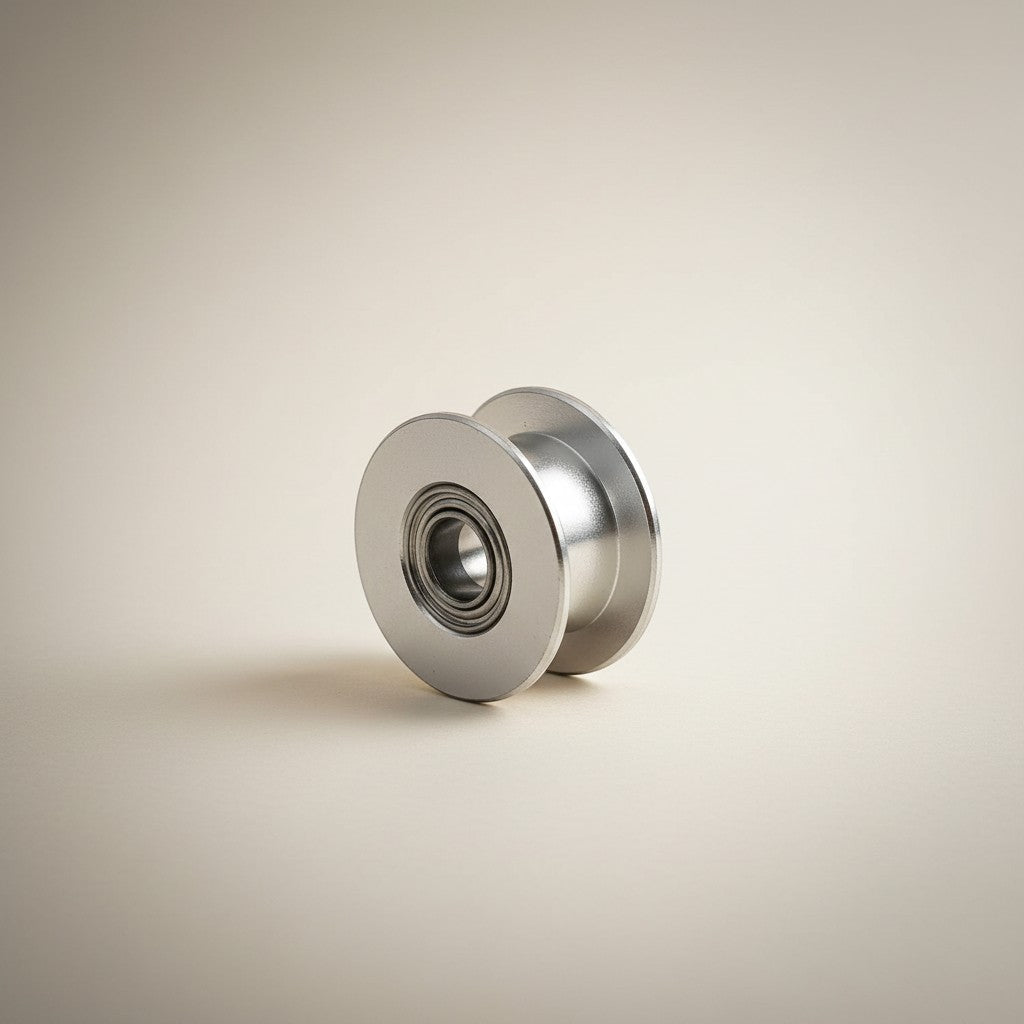 DIY AUTOMATIONSH silver aluminum 16T 6mm GT2 timing pulley wheel with integrated bearing for 3D printers and CNC machines.