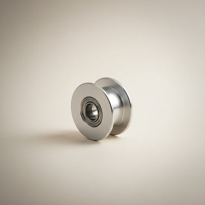 DIY AUTOMATIONSH silver aluminum 16T 6mm GT2 timing pulley wheel with integrated bearing for 3D printers and CNC machines.