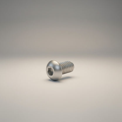 DIY AUTOMATIONSH silver stainless steel M6x20mm button head socket cap screw with hexagonal drive.