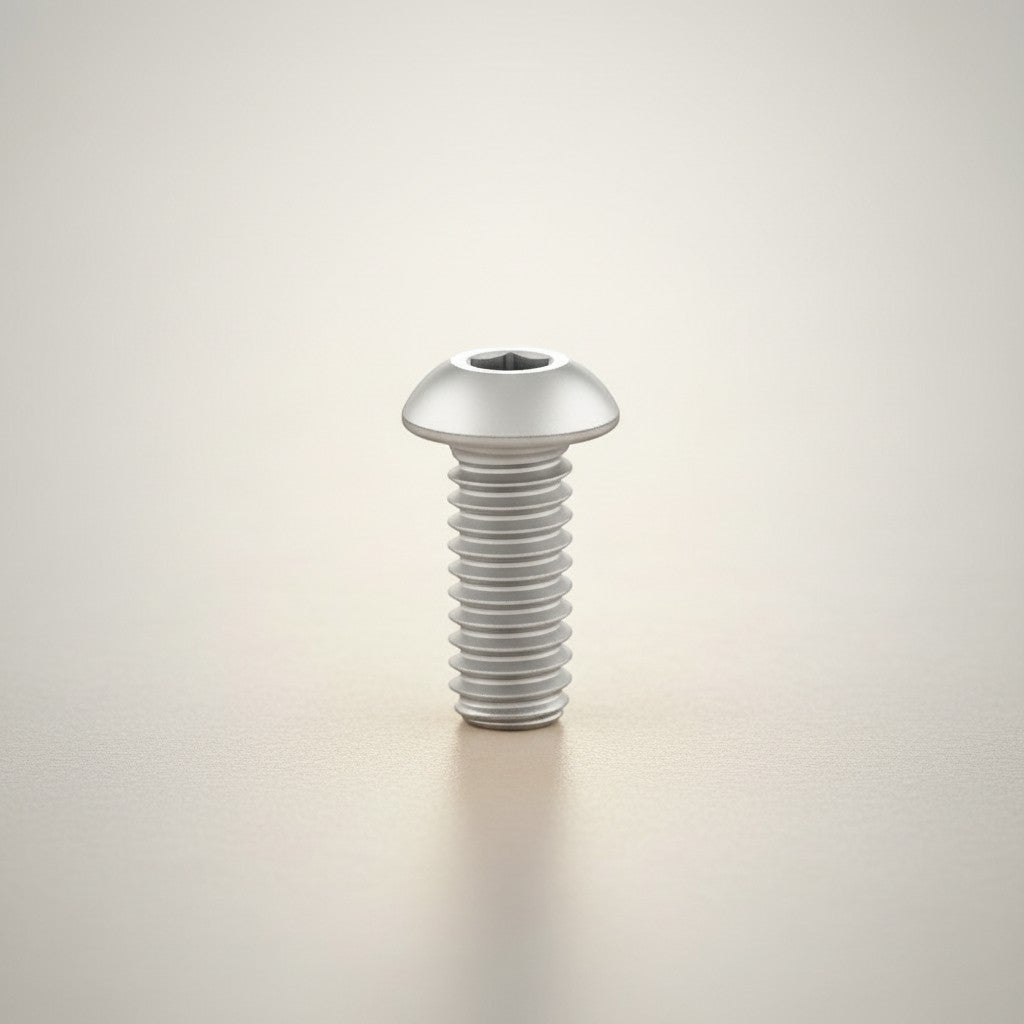 DIY AUTOMATIONSH silver stainless steel M6x35mm button head socket cap screw with internal hex drive.