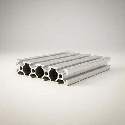 DIY AUTOMATION aluminum 2080 extrusion profile with T-slot design, silver.