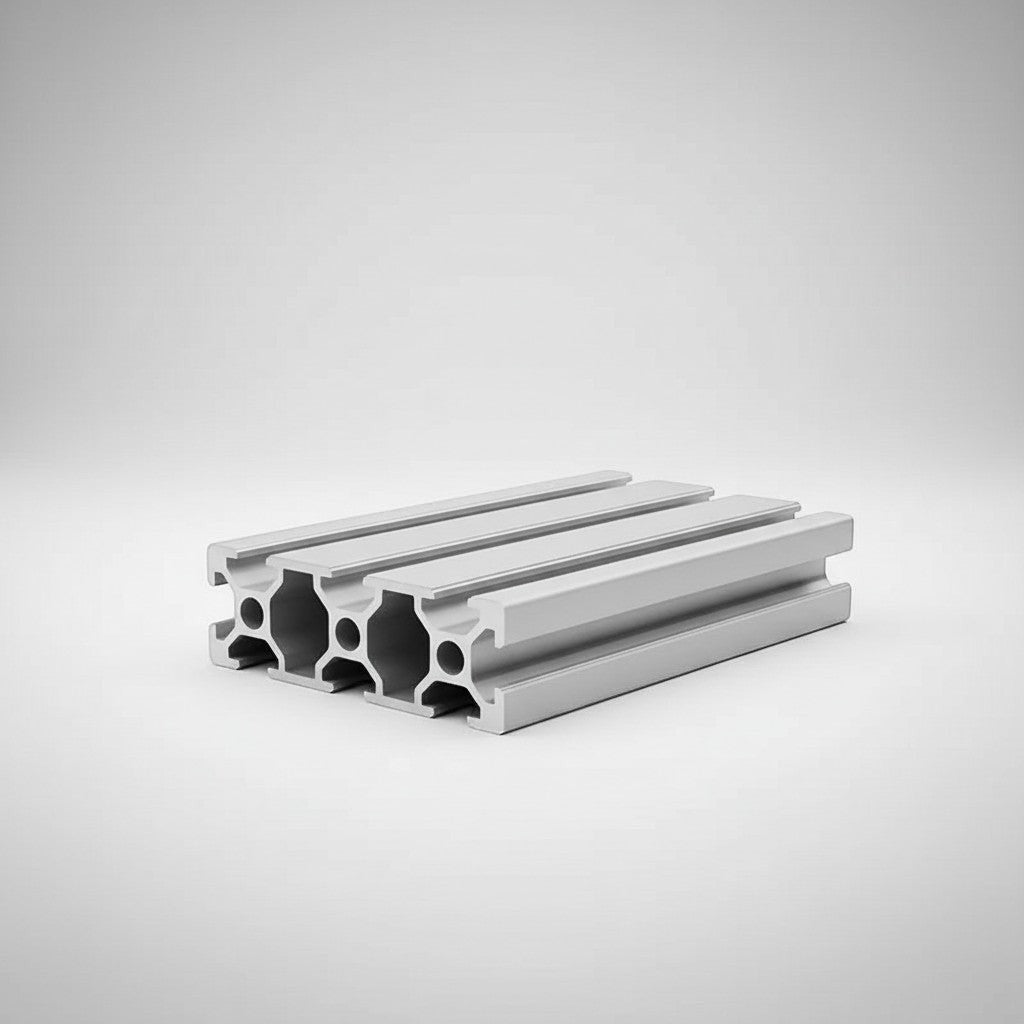 DIY AUTOMATION aluminum extrusion profile, T-slot design, silver anodized finish, ideal for custom frames and machinery.