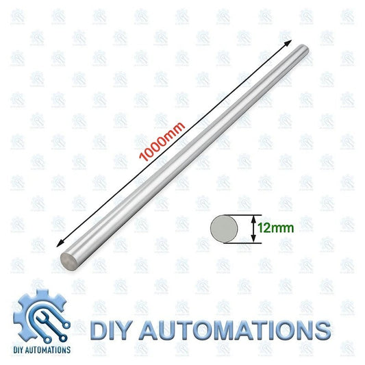 DIY Automations 12mm x 1000mm silver linear rod for motion systems