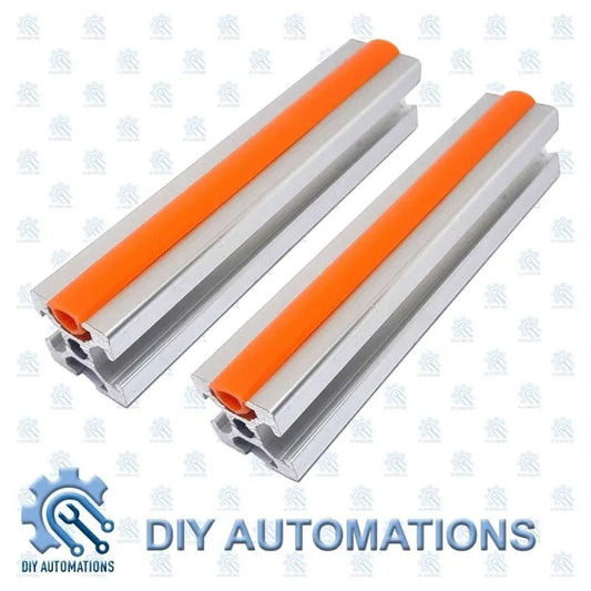 DIY Automations aluminum extrusion profile with orange strip, 2020 series, 6x8x8 mm