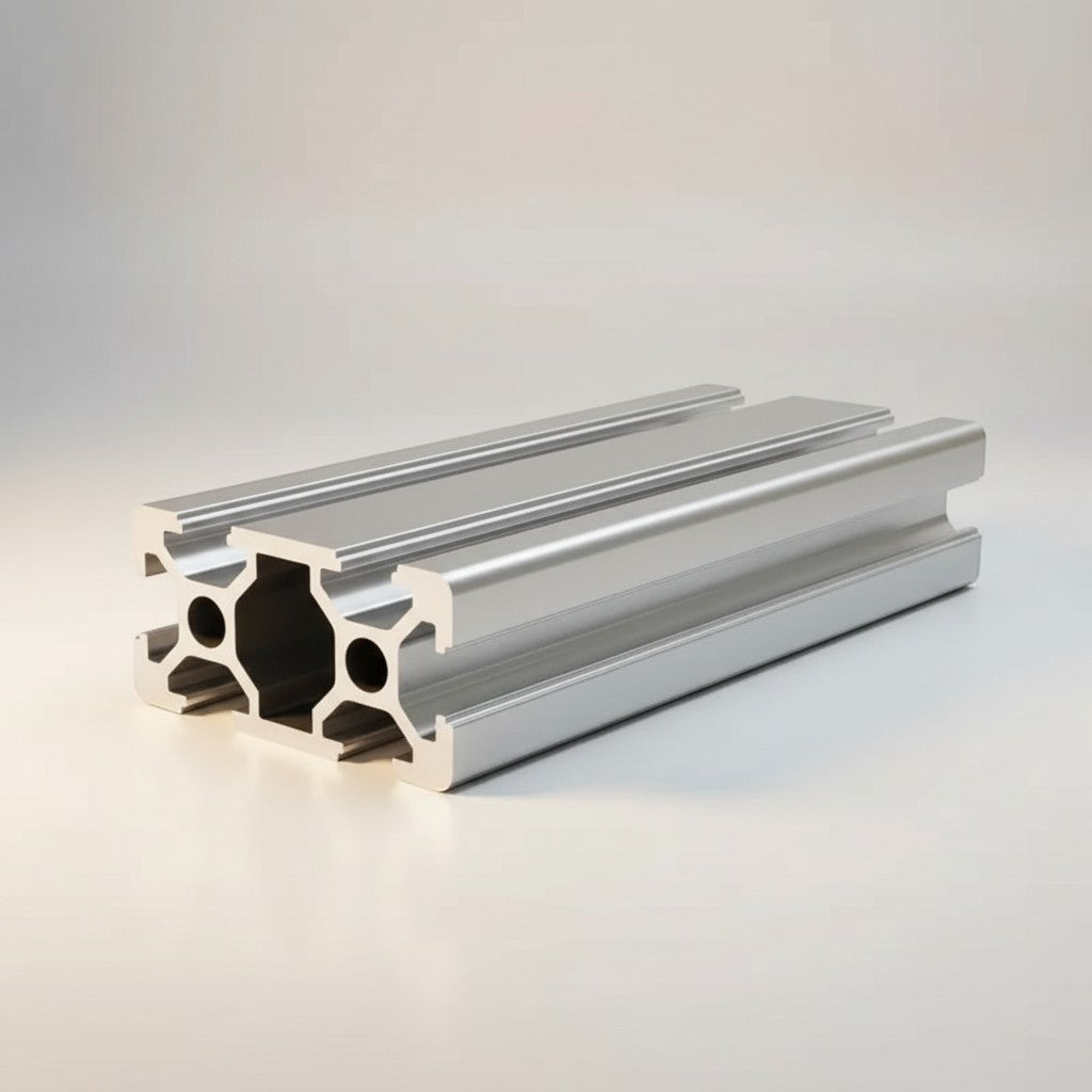 DIY AUTOMATIONS silver aluminum T-slot extrusion profile, 2040 size, ideal for custom builds and machine frames.