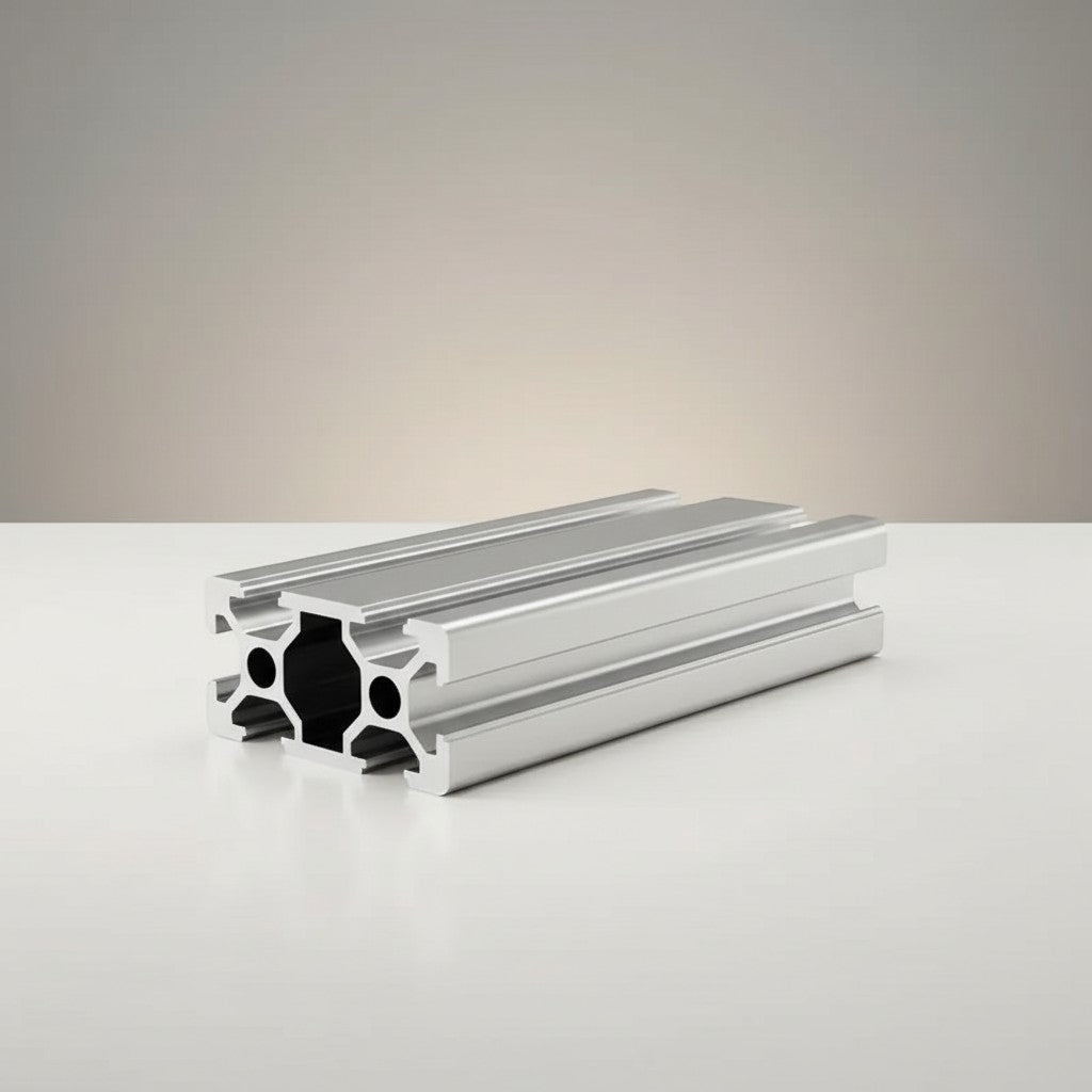 DIY AUTOMATIONS silver aluminum T-slot extrusion profile, 2040 size, ideal for 3D printers and machine frames.