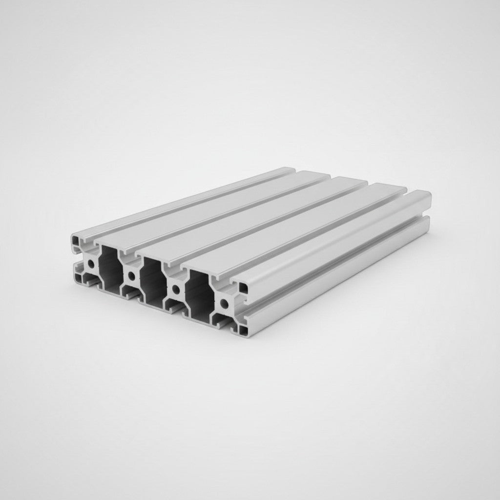 DIY AUTOMATIONS T-40160 silver aluminum extrusion profile with T-slot design for building frames and structures.