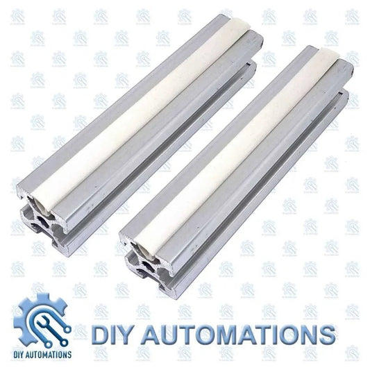 DIY Automations Strip 2020 Offwhite aluminum extrusion with white T-slot strip.