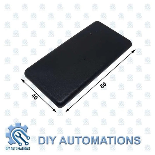 DIY Automations black plastic end cap, 40x80mm, for extrusion decoration