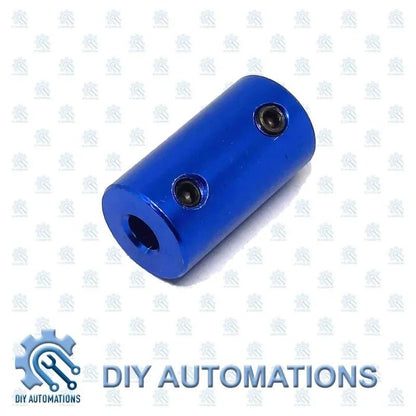 DIY Automations blue fixed coupling D14-25-5-5 with two set screws, metal