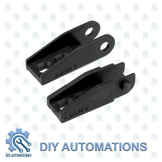 DIY Automations black metal drag chain head 7x7 for extrusion decoration and mini drag chains.