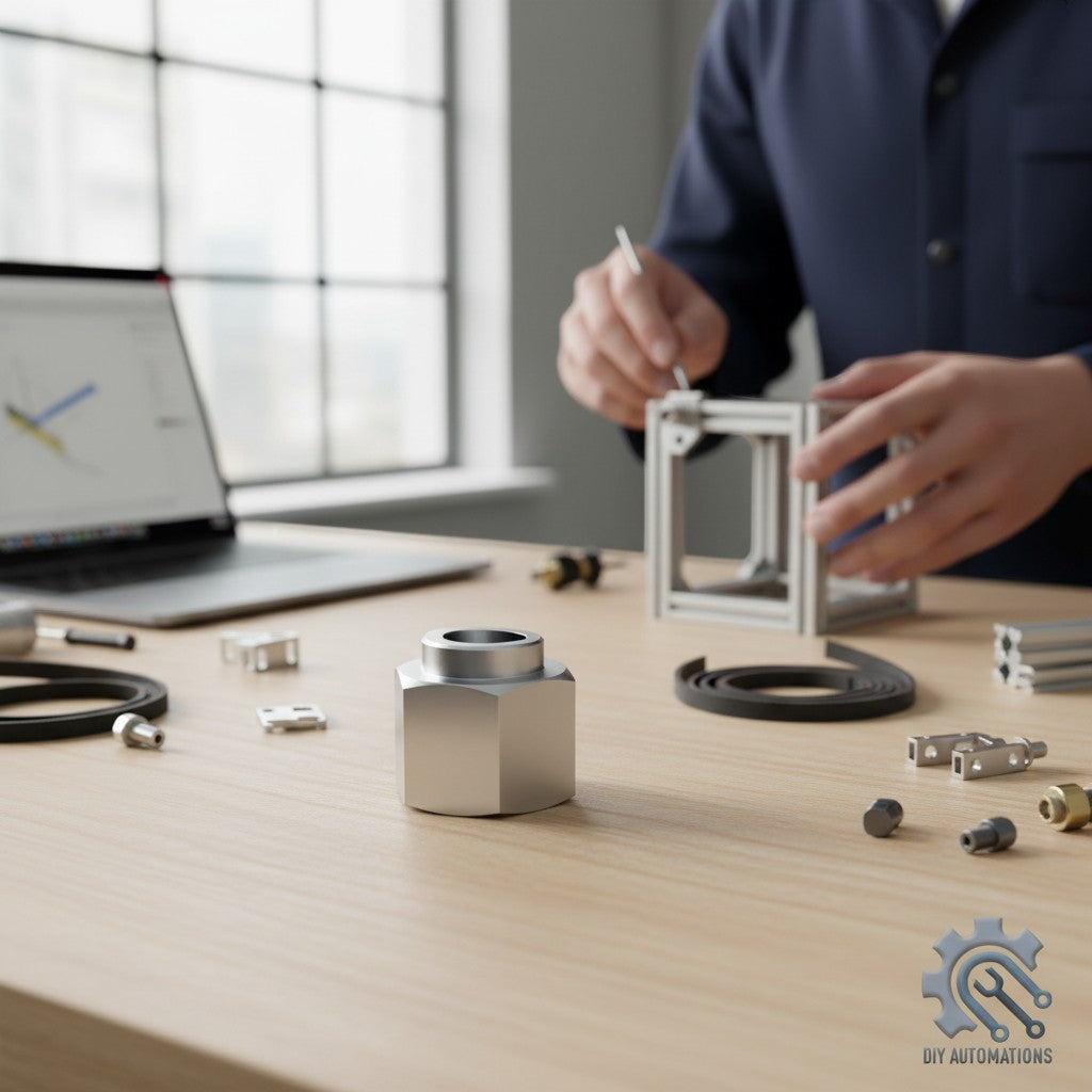 DIY Automations Eccentric Sleeve Type C-10*8, silver metal component for 3D printer or CNC machine assembly.
