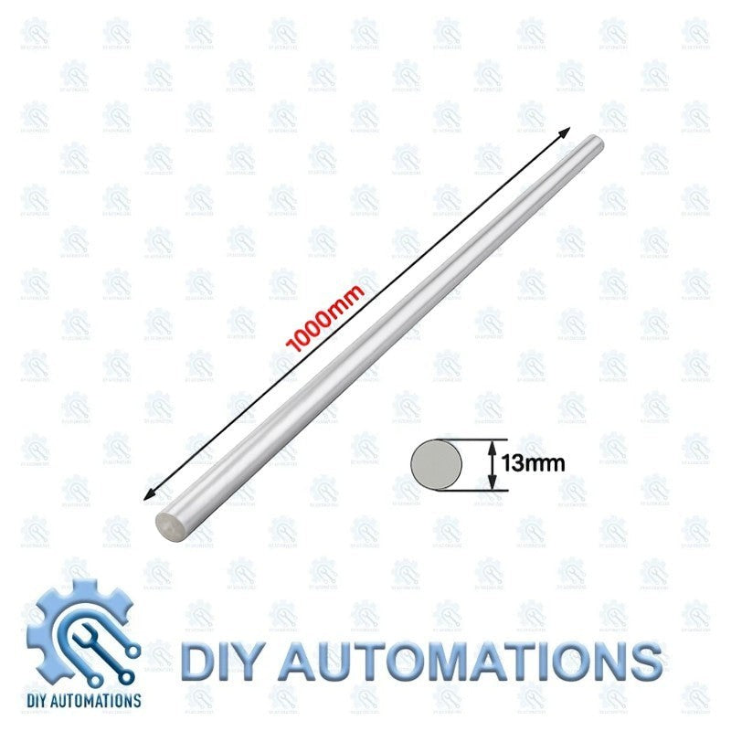 DIY Automations 13mm diameter, 1000mm long silver linear rod for motion systems.