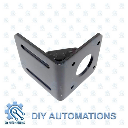 Stepper Stand L-Type Nema 17 (BLACK)  Corner Mounting Bracket For Automation Projects