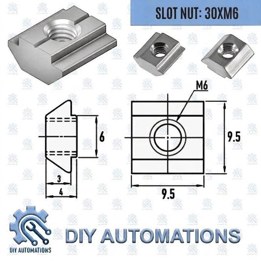 Slot Nut 30xM6