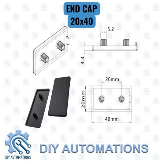 End Cap 20x40 Rectangular Project Enclosure Covers