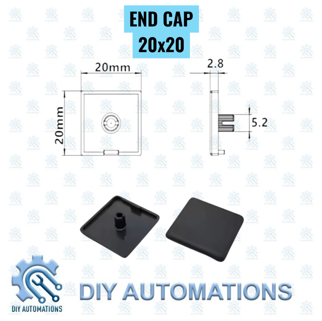 End Cap 20x20 Square Plastic End Caps