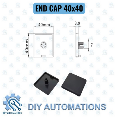 End Cap 40x40 Square Plastic End Caps